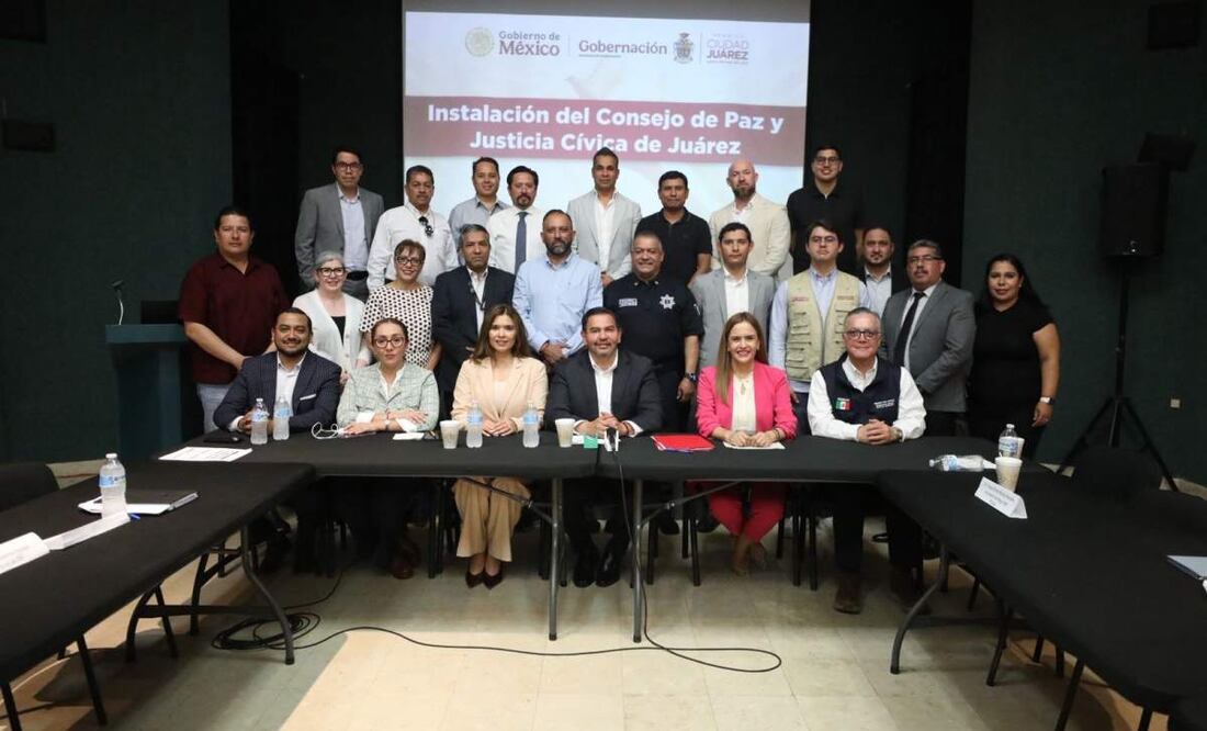Anuncian instalación del primer Consejo de Paz y Justicia Cívica del país en Ciudad Juárez (03/07/2025). Foto: Especial