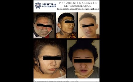 Detienen a 5 presuntos integrantes de una banda dedicada al robo de autos en Ecatepec
