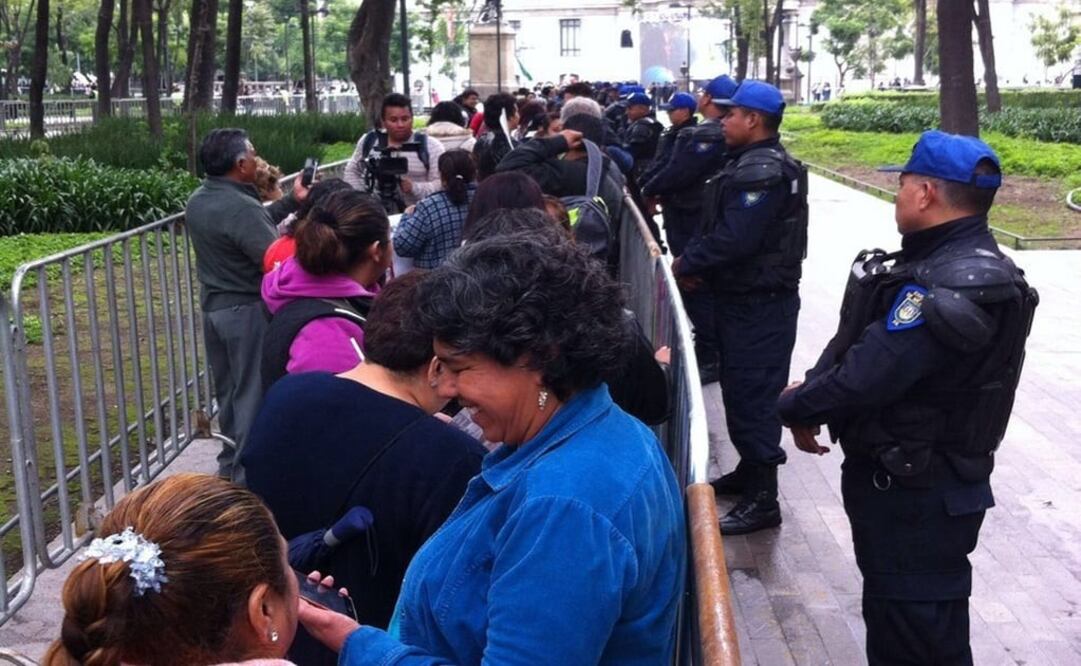 Elementos de la Secretaría de Seguridad Pública en la Alameda Central (Foto: Juan Carlos Reyes)