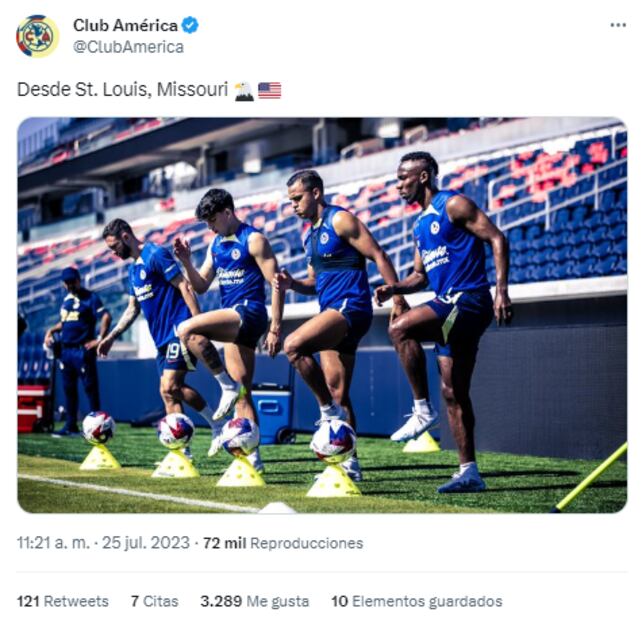 Tuit del Club América