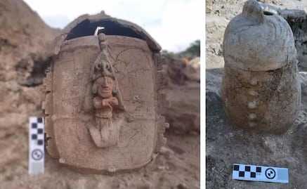 Tren Maya: Encuentran urna funeraria con imagen del dios del maíz