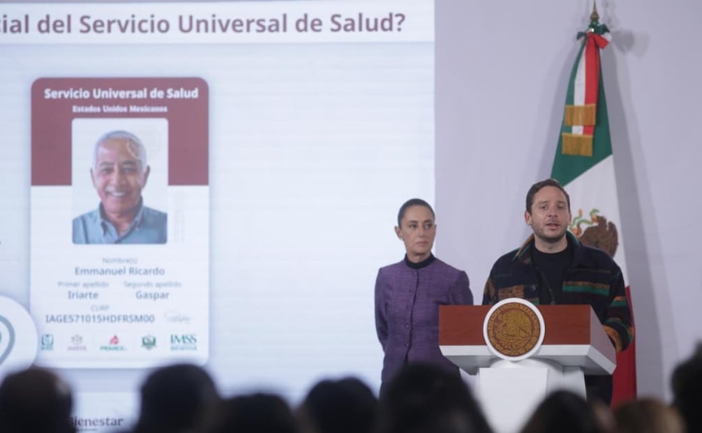 Eduardo Clark, subsecretario de Integración Sectorial y Desarrollo de la Secretaría de Salud, en la conferencia matutina de este martes 20 de enero de 2026. Foto: Carlos Mejía/ EL UNIVERSAL