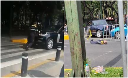 Conductor de camioneta de lujo noquea a policía e intenta atropellar a otro durante Maratón de CDMX