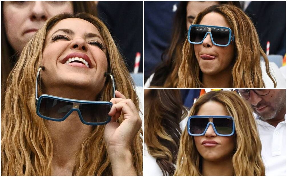 Shakira en Wimbledon. Fotos: AFP y EFE.