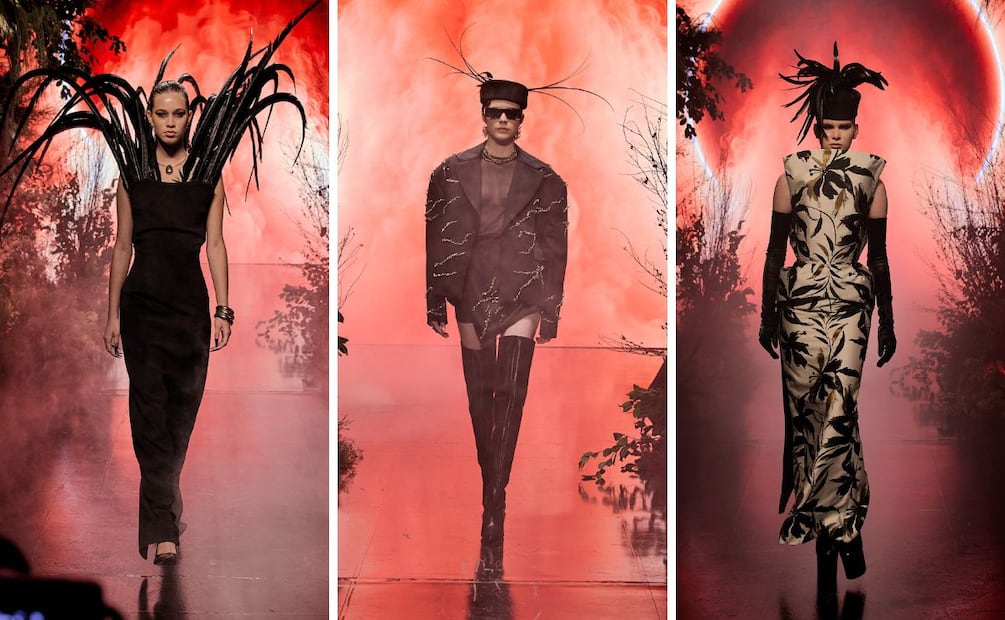 Acento dramático y sofisticado en la nueva colección de Edher Gin. Foto: Cortesía Intermoda