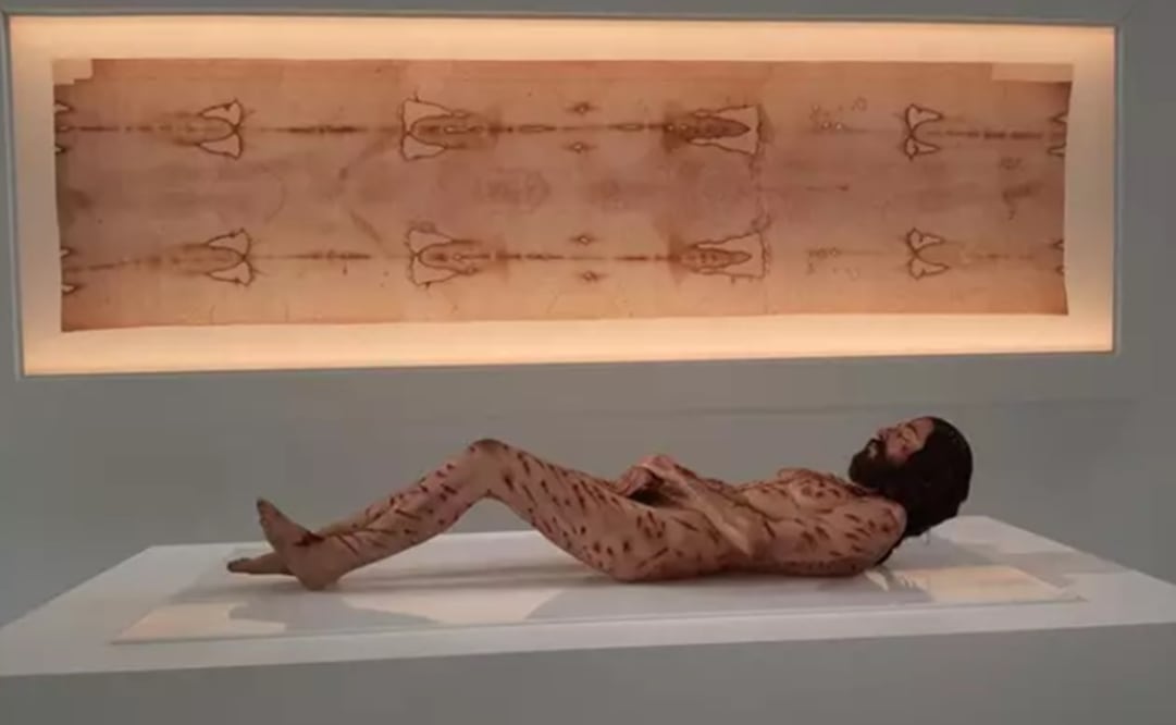 El cuerpo hiperrealista de Jesucristo representado a partir de la Sábana Santa en la exposición The Mystery Man. Foto: Europa Press