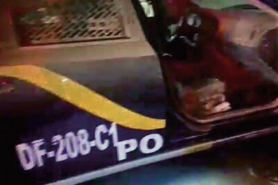 Atacan patrulla de SSP con bombas molotov