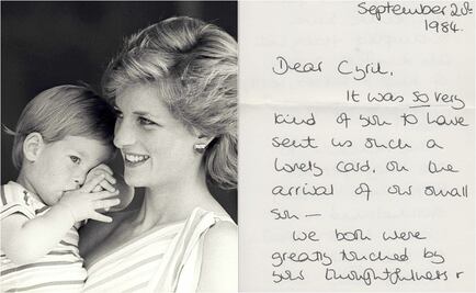 Venden cartas que la princesa Diana envió a mayordomo