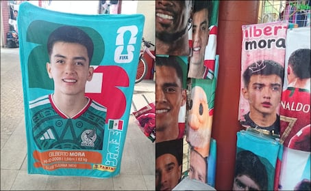 Gilberto Mora: La imagen de la joya mexicana arrasa en la venta de cobijas en mercados y locales