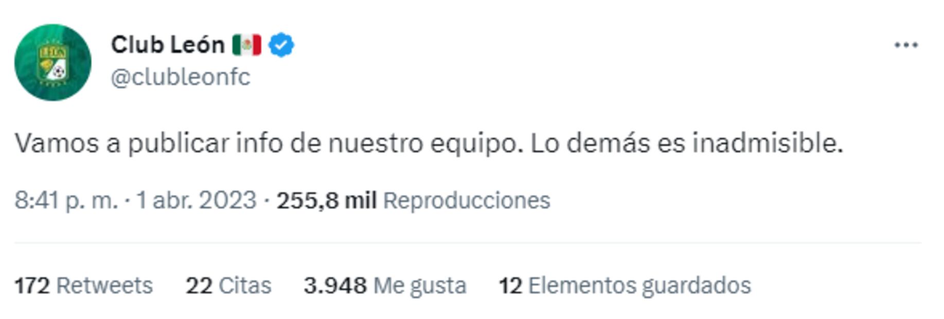 Tuit de León - Foto: Especial