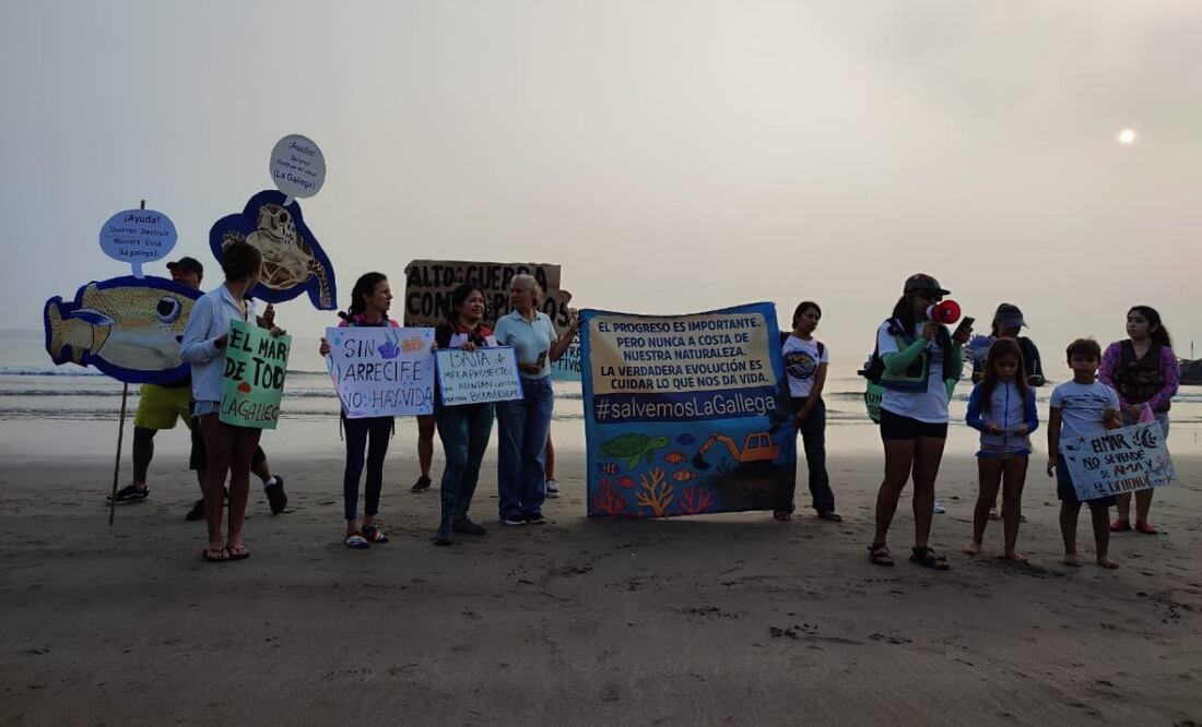 Protestan por ampliación del puerto de Veracruz (10/11/2025). Foto: Especial