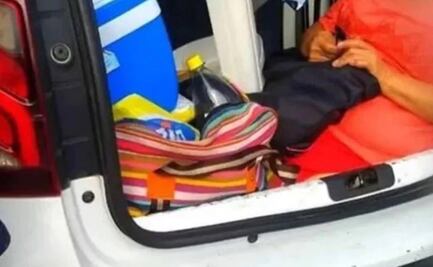Argentino es multado en Brasil por llevar a su suegra en la cajuela de su camioneta