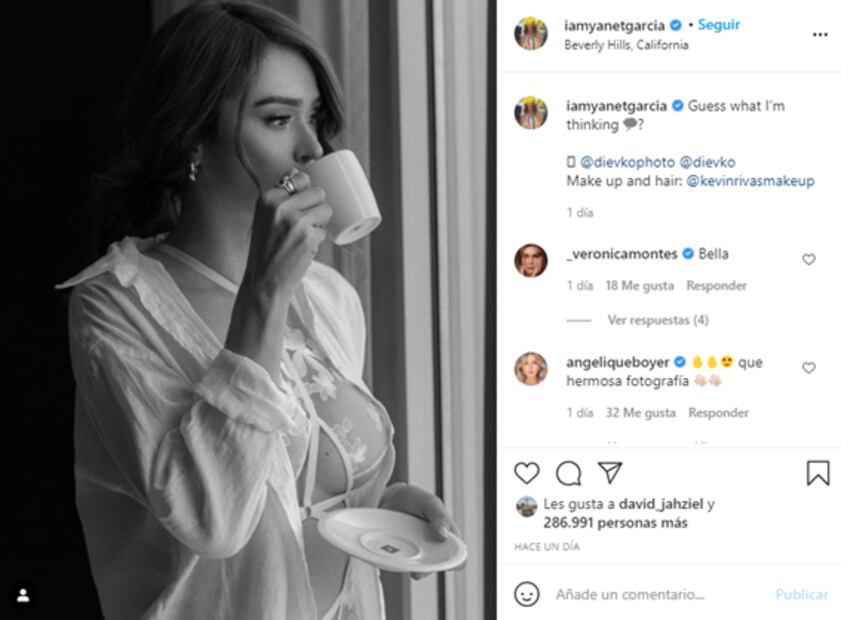 La foto más sexy de la semana es de Yanet García en ropa interior 