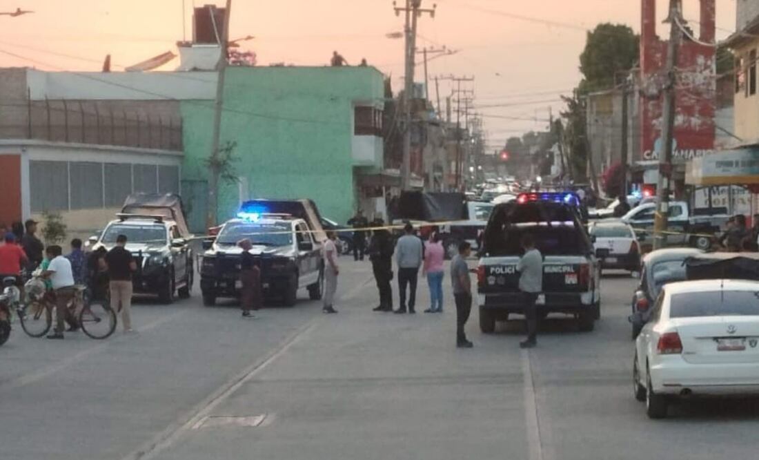 Muere bebé y joven por impacto de arma de fuego en San Pablo de las Salinas, en el municipio de Tultitlán (02/04/2025). Foto: Especial