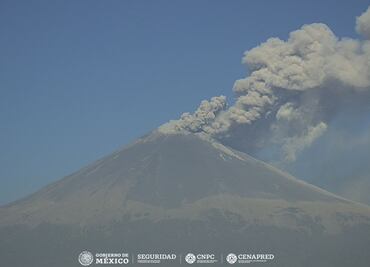 Volcán Popocatépetl se mantiene en alerta Amarilla Fase 2; la calidad del aire es regular