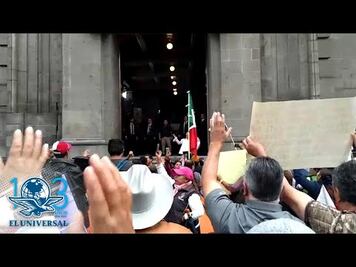 Protestan frente a la SCJN previo a informe del presidente de la Corte