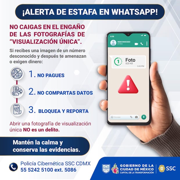 La SSC de la CDMX indica que ver una foto de este tipo no es delito. Foto: Facebook Policía Ciudad de México