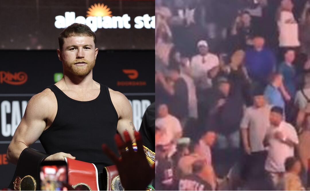 Pesaje del Canelo Álvarez y Terence Crawford termina en conato de bronca en las gradas - Fotos: EFE/Especial