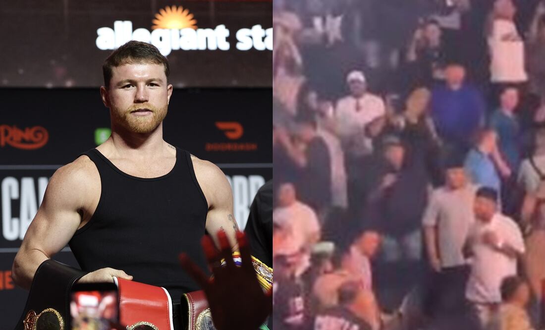 Pesaje del Canelo Álvarez y Terence Crawford termina en conato de bronca en las gradas - Fotos: EFE/Especial