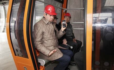 Obras del teleférico, con avance del 86%: Eruviel