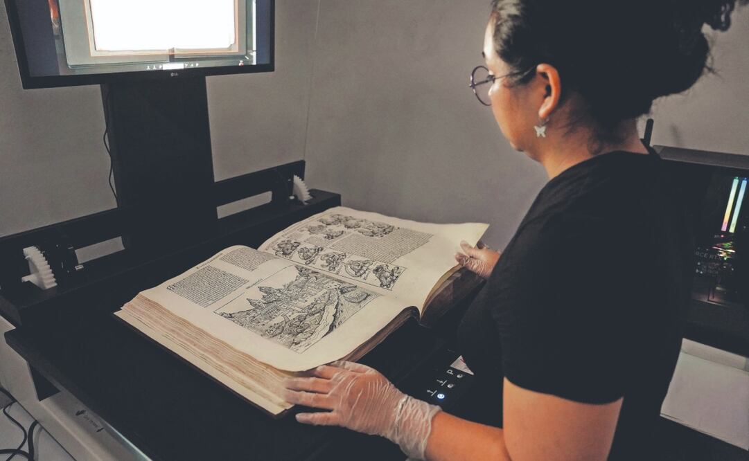 En el proceso se usa el escáner planetario Bookeye 5 V1A, un modelo que no daña los libros. Foto: de Museo Franz Mayer