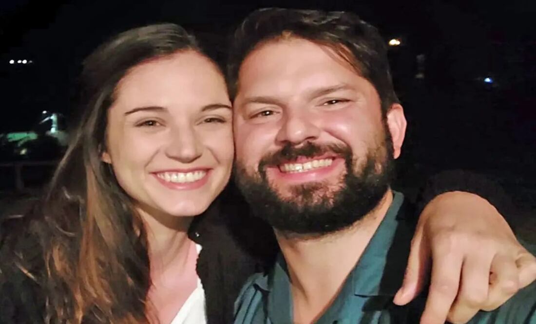 Gabriel Boric junto a Irina Karamanos. Foto: Instagram Gabriel Boric