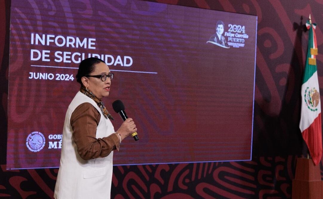 Rosa Icela Rodríguez admite aumento de homicidios dolosos. Foto: Presidencia