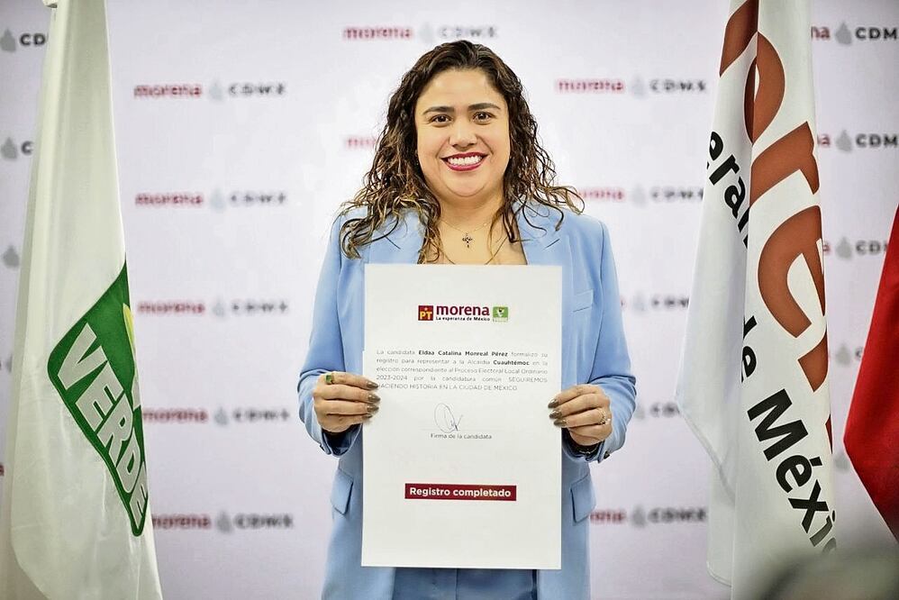 Caty Monreal, quien participará por la Cuauhtémoc, dijo que trabajará de la mano con todos los representantes y liderazgos de Morena. Foto: Especial
