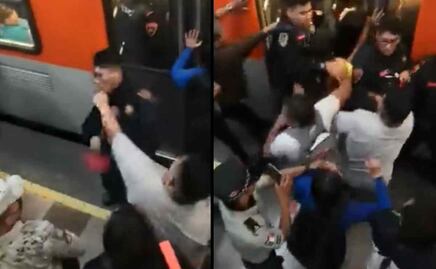 VIDEO: "Deberían agarrar a las ratas en vez de a nosotros": Vagoneros se enfrentan contra policías en Línea 2 del Metro