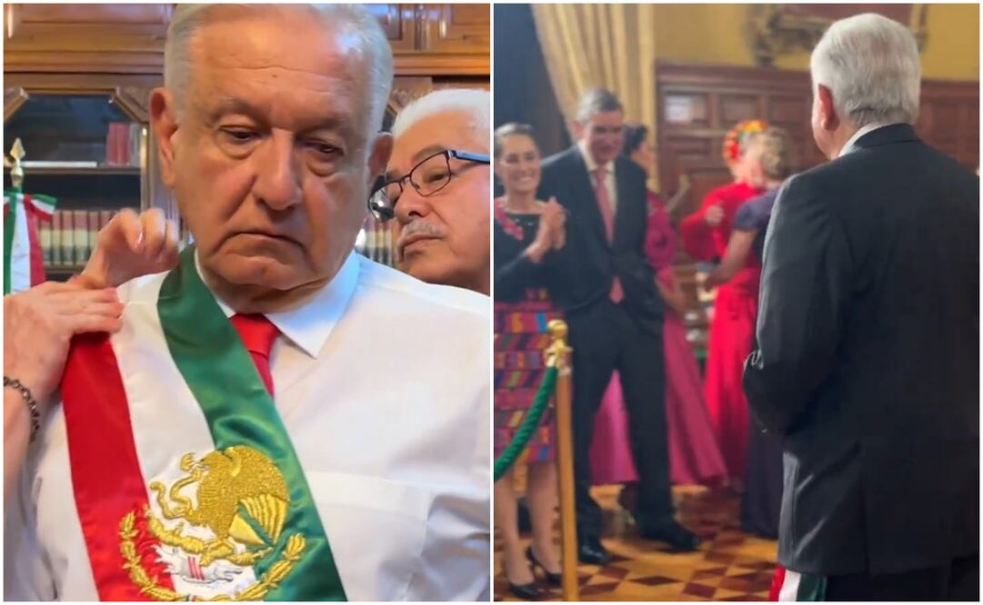 López Obrador compartió imágenes de su último Grito de Independencia. Foto: Captura