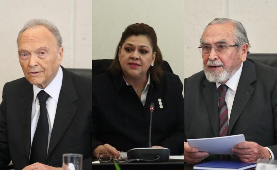 Alejandro Gertz Manero, Eva Verónica de Gyvés Zárate y Bernardo Bátiz Vázquez, aspirantes a la titularidad de la Fiscalía. Foto: Archivo / EL UNIVERSAL