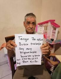 "Tengo 70 años y busco trabajo"; la foto de Don Guille enternece las redes... pero nadie le ofrece empleo