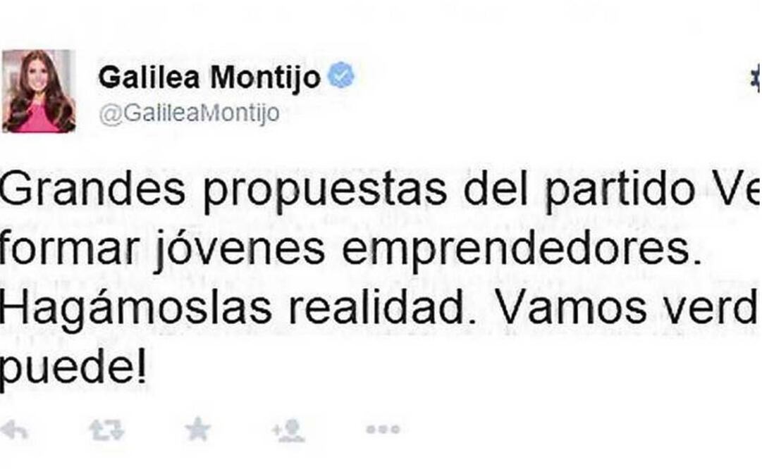 La conductora de Televisa fue una de tantos famosos que mostró abiertamente su apoyo al partido Verde (ESPECIAL)