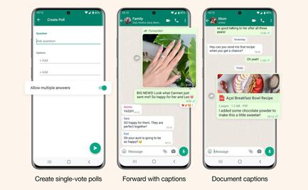 WhatsApp lanza actualización para encuestas y fotos