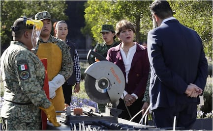 Destruyen armas blancas y cortas en Toluca; fueron decomisadas a presuntos delincuentes
