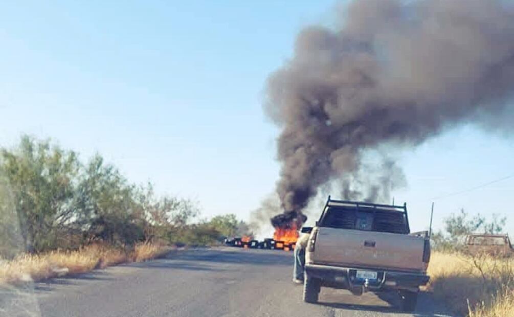 Enfrentamiento en autopista Reynosa-Monterrey. Foto: Redes sociales