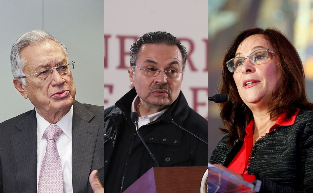 Titular de la CFE, Manuel Bartlett; director general de Pemex, Octavio Romero y Rocío Nahle, secretaria de Energía / Archivo. EL UNIVERSAL