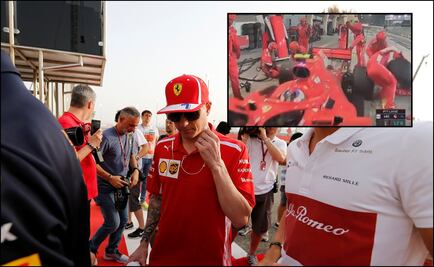 Kimi Raikkonen atropella a uno de sus mecánicos en el GP de Bahréin