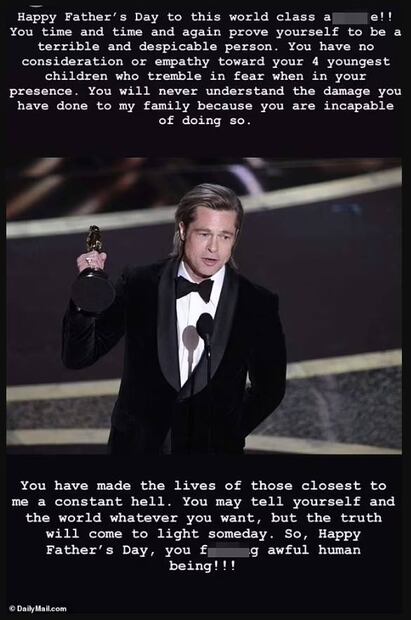 El fuerte mensaje que Pax Thien escribió en sus redes sobre su padre Brad Pitt.