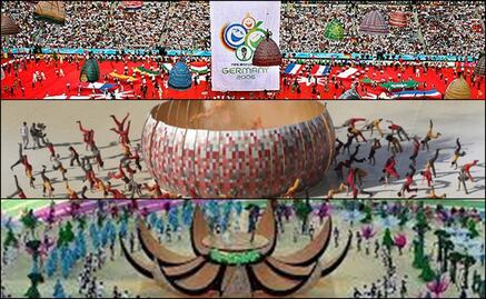 Las últimas tres inauguraciones de las Copas del Mundo