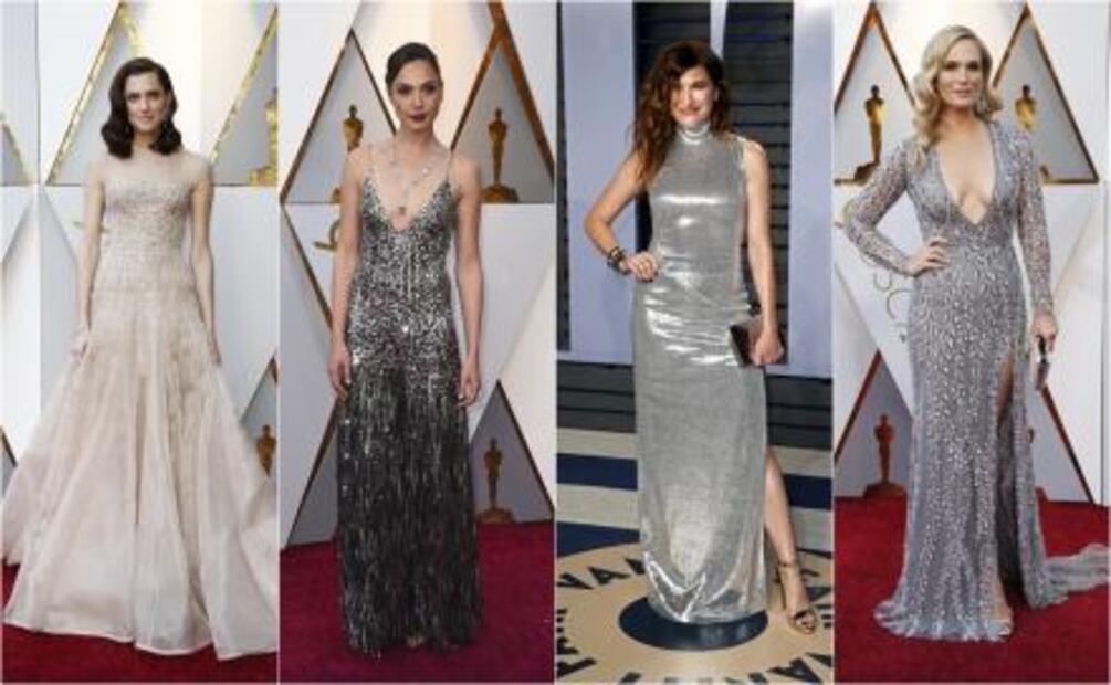 La tendencia de colores metálicos predominó en los Oscar 2018