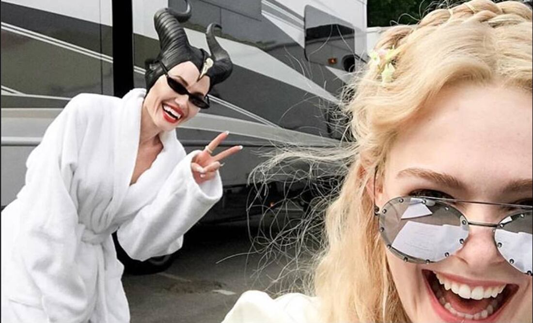 ¡Angelina Jolie y ElleFanning listas para darle inicio a las grabaciones de Maléfica 2. FOTO: Instagram