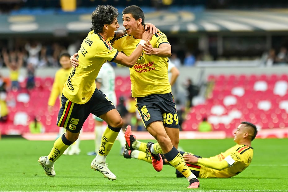 América en festejo de gol, durante la fase regular del torneo Apertura 2026 - Foto: Imago7