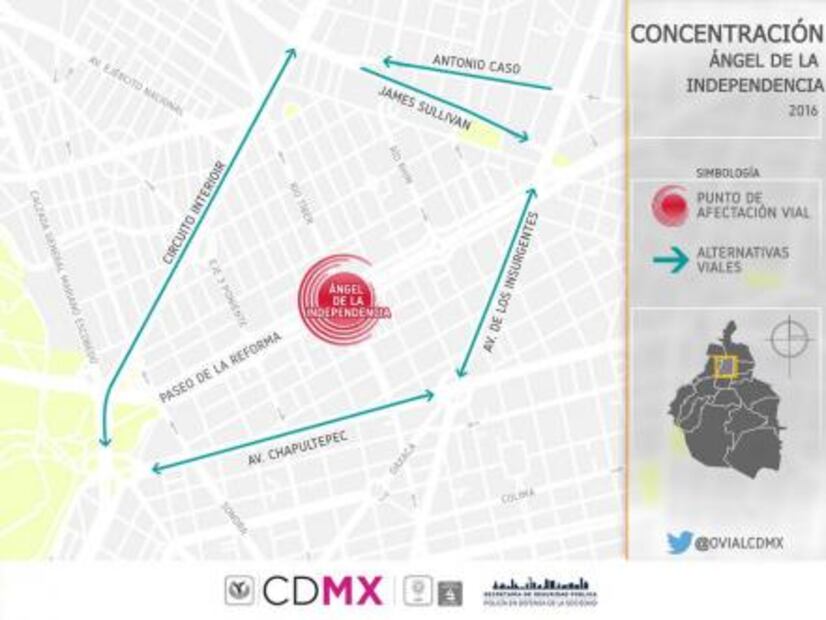 Mapa. Marcha y concentración de este sábado contra y a favor de uniones gay