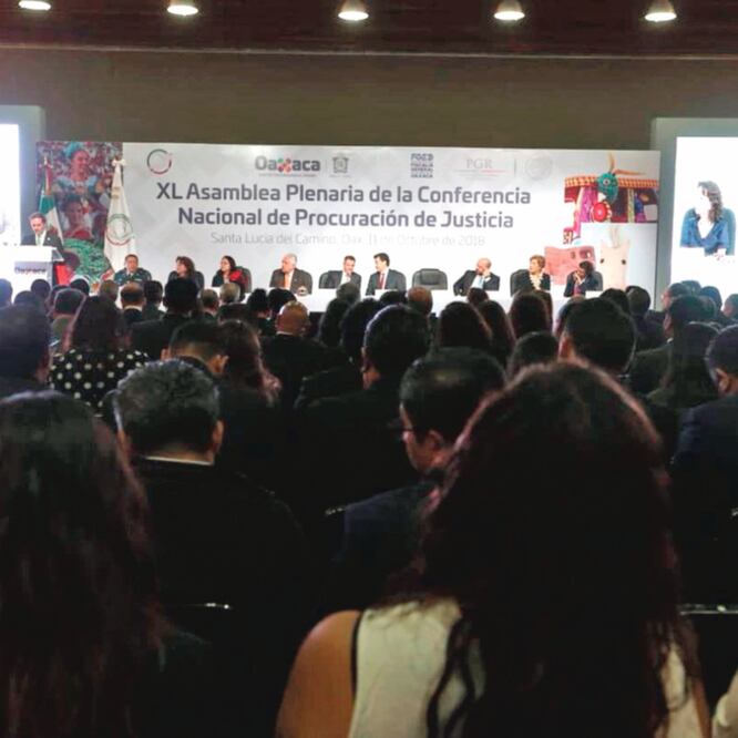 En la 40 Asamblea Plenaria de la CNPJ, la senadora Olga Sánchez Cordero exhortó a trabajar para lograr un México en paz. (TOMADA DE TWITTER)