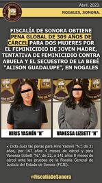 Dan 309 años de cárcel a dos mujeres por asesinato de una joven para robar su bebé