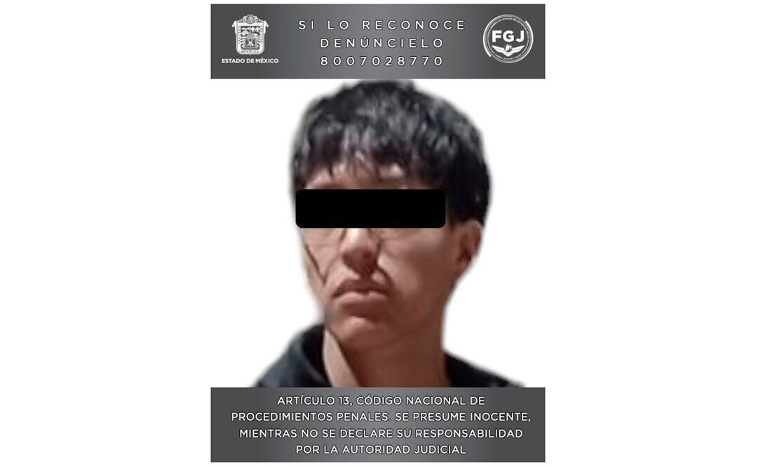 Alejandro “N” presuntamente mató a su pareja sentimental, una adolescente de 17 años. Foto: FGJEM