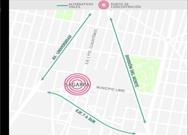 Campesinos protestan en Eje 7 Sur