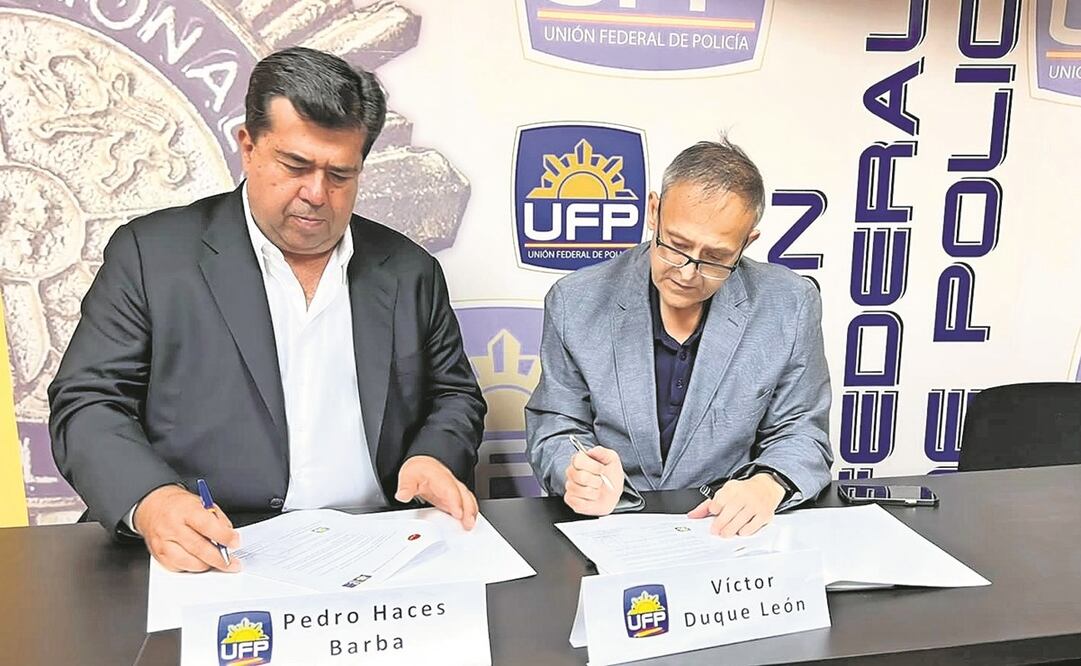 Pedro Haces Barba, secretario general de la CATEM, durante la firma del acuerdo. Foto: Especial.