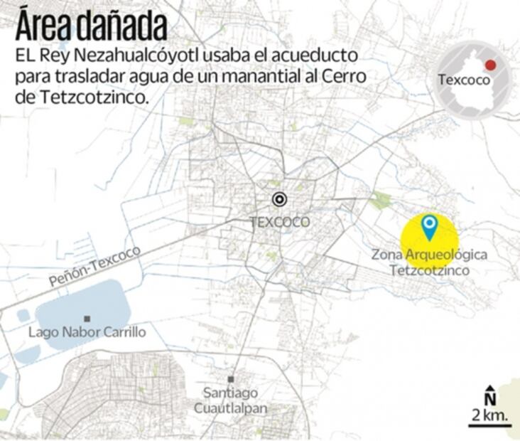 Acueducto de Nezahualcóyotl, devastado y en el abandono